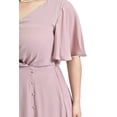 thumbnail image 4 of Vestido largo con abertura Roman Fashion / Tallas Extras, 2010 (Palo de rosa) rosa 40, 4 of 7