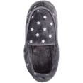 thumbnail image 6 of ABSOLUTE FOOTWEAR Womens Easy Slip On Soft Wide Fit Moccasin Style Star Design Slippers - Grey - US 6, 6 of 7