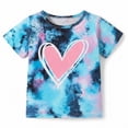 thumbnail image 4 of RMGVDSD Girls Summer Outfits 2 Piece Short Set Graphic Heart Print T-Shirt Short Sleeve Tops And Shorts Set Soft Cute Clothing For Little Big Girls 6-7 Years, 4 of 7