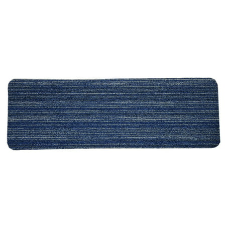 Dean Affordable Non-Skid DIY Peel & Stick Carpet Stair Treads - Color: Clever Intellect Blue & Gray - Set of (Best Colour Carpet For Stairs)