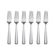 Oneida Aptitude Everyday Flatware Dinner Forks, Set of 6, 18/0 Stainless Steel, Silverware Set