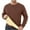 42# Coffee, variant on Mens Crewneck Thermal Shirts Sherpa Lined Sweatshirts Winter Warm Soft Fleece Long Sleeve Thick Pullover Tops Yellow M