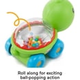 thumbnail image 3 of Fisher-Price Juguete para gatear para bebés Poppity Pop Turtle Vehículo para empujar con sonidos de bolas para edades de 6 meses o más, 3 of 4