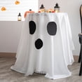 thumbnail image 3 of Halloween Ghost Tablecloth White And Black Ghostly Tablecloth Fun And Spooky Dining Table Accessory for Parties Candy Buffet Photo Backdrops, 3 of 7