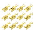 thumbnail image 1 of 600 Pcs Fold Over Cord Ends, 10.2x2.5mm Ribbon Crimp Ends Cap, Clasp Tips for Leather Craft Making Diy (Gold), 1 of 6