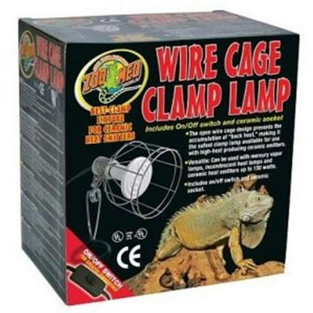 UPC: 0097612321005 | Zoo Med Labs 850-32100 Zoo Med Repti Porcelain Clamp Lamp with Wire Deflector for Reptiles