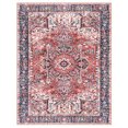 thumbnail image 6 of Lochas Vintage Accent Rugs Distressed Print Area Rug Low Pile Carpet for Living Room Bedroom Home Decor,Brick Red,5'x7', 6 of 6
