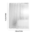 thumbnail image 2 of Cortinas de ducha antibacterianas de 180x200cm con 12 ganchos Cortina de ducha de cubo de agua impermeable para la bañera de baño, 2 of 9