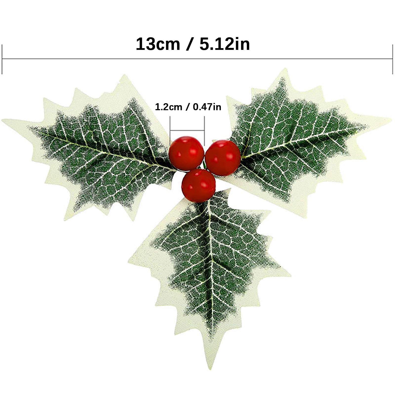 Tuxiaobu Lot De 300 Baies De Houx Artificielles Rouges - 8mm Pour Décoration Noël