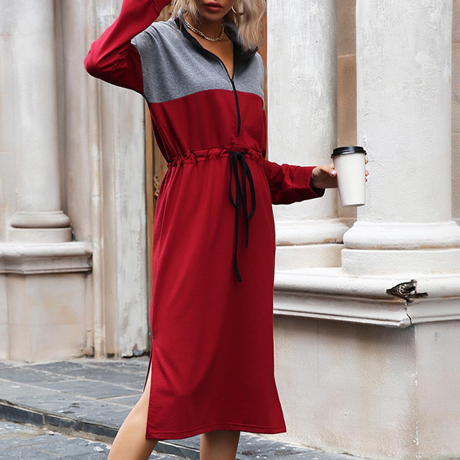 princess polly baby blue dress Women Winter Floral Embroidered Fleece-Lined Midi Dress – Babakud main image 1