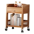 thumbnail image 3 of Bamboo Shelf 2 Tier Coffee Table Durable Free Standing Furniture Storage Cabinet 35cmx30cmx55cm, 3 of 9