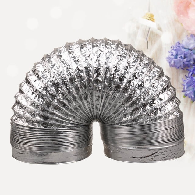 STRANDCHIC 1Pcs Aluminum Dryer Vent Pipe for HVAC Systems Silver Cylindrical Heating Ventilation