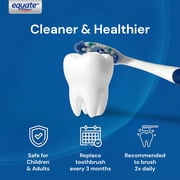 Equate Brilliance Total Care Manual Toothbrushes with Tongue and Cheek Cleaner, Medium, 2 Count