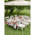 thumbnail image 3 of Outdoor Tablecloth with Umbrella Hole and Zipper, Christmas Cardinal Rectangle Table Cloth 60x120 Inch Waterproof Tablecloth, Xmas Winter Flower Bow Pine Fruits Picnic Table Cover for Patio Camping, 3 of 7