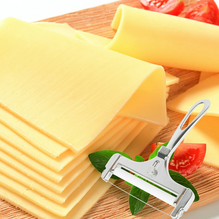 Cheese Slicer, Mental Cheese Slicer With Ergonomic Grip, Wire Cheese Slicers  For Block Cheese, Adjustable Thickened Cheese Cutter With Stainless Steel  Wire, Kitchen Cheese Silcer, Kitchen Supplies - Temu