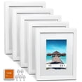 thumbnail image 1 of Cavepop Cadre Photo Blanc 8x10 avec 5x7 avec Passe-Partout - Ensemble de 5, 1 of 2