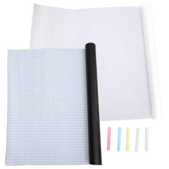 LOLIPPYY Assorted Color PVC Chalkboard Wallpaper Stick and Peel for Decoration Interactive Writing 1 Set