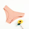 thumbnail image 1 of Braguitas de algodón con forma de V para mujer, con rosca, de color sólido europeo y americano, de cintura baja, transpirables, de doble capa, para niñas, 1 of 6