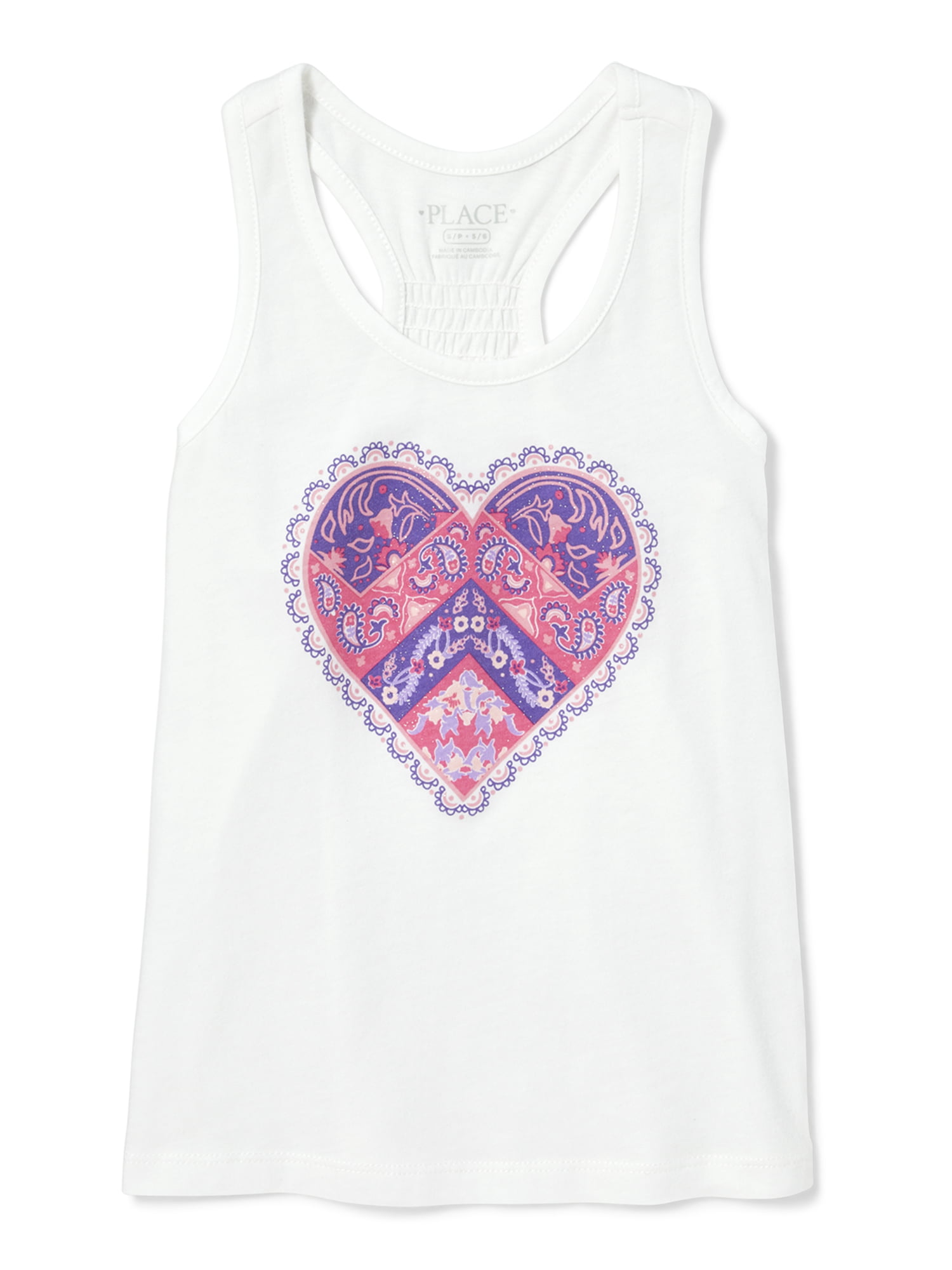 The Childrens Place Girls Graphic Tank Top 
