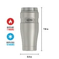 thumbnail image 3 of Thermos Stainless King Vacuum Insulated Stainless Steel Tumbler, 16oz, Matte Stainless Steel, 3 of 11
