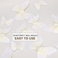 thumbnail image 3 of 24 Pcs 3D Butterfly Wall Stickers Butterfly Removable Sticker Art Decals for Home and Room Decoration White, 3 of 7