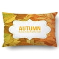 thumbnail image 1 of BOSDECO Autumn Orange Yellow Fall Leaves And Text Pillowcase Pillow Cushion Cover 20x30 inch, 1 of 1