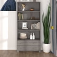 thumbnail image 1 of vidaXL Highboard HAMAR Solid Wood Pine Light Grey, 1 of 5