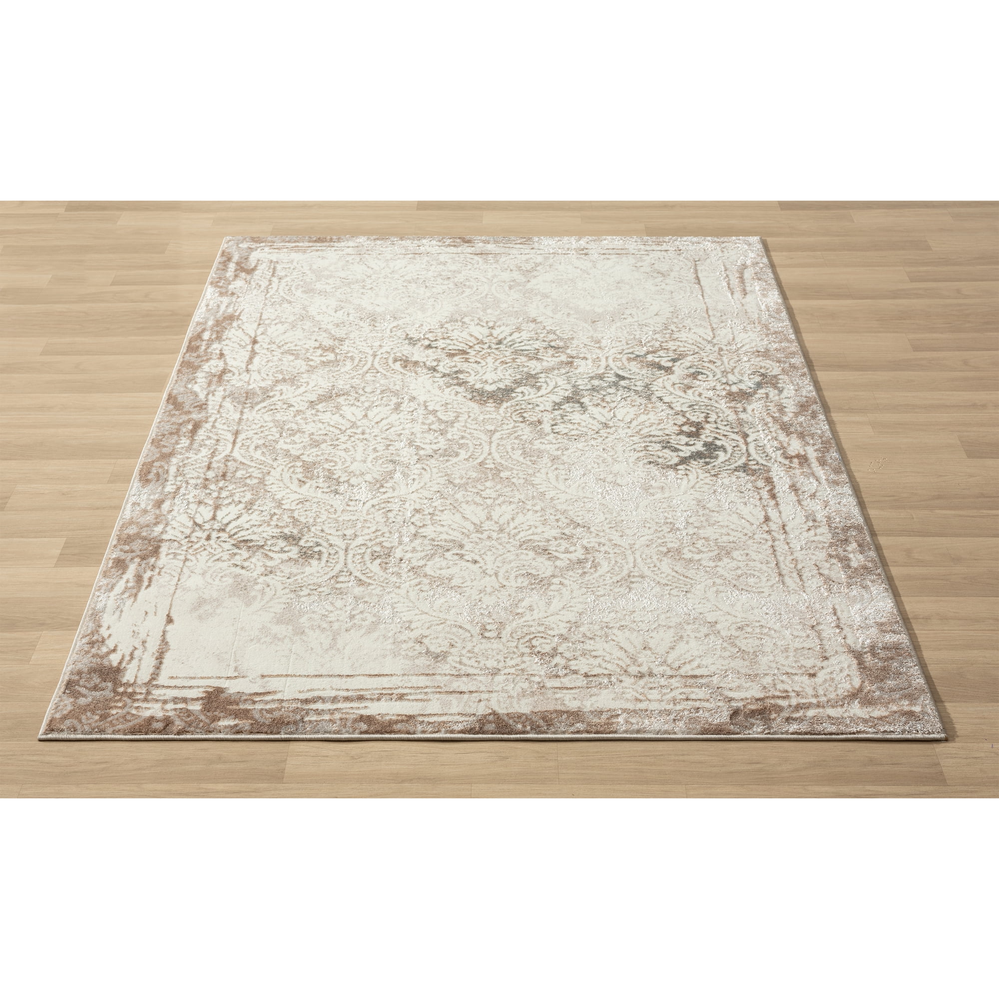 Ox Bay Bethany 2'6" x 8' Beige Trellis Durable Indoor Area Rug