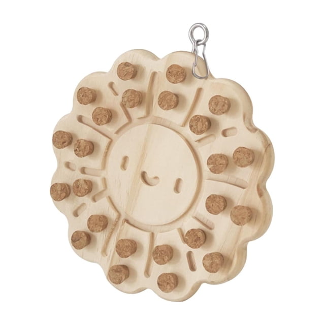 MERIGLARE Parrot Chewing Stopper Toy Bird Foraging Toys Wooden Block Toy for Lovebirds Sun