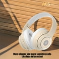 thumbnail image 6 of Bluetooth Headphones, Wireless Earbuds, Foldable Bluetooth 5.4 Head Mounted Noise Reduction Headphones with HiFi Stereo Sound, Lightweight Comfortable Leather Ear Pads, 24H Playtime, 6 of 9