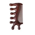 thumbnail image 1 of Masajeador de cuero cabelludo de madera con peine de sándalo para el crecimiento del cabello y un cabello suave y brillante., 1 of 5