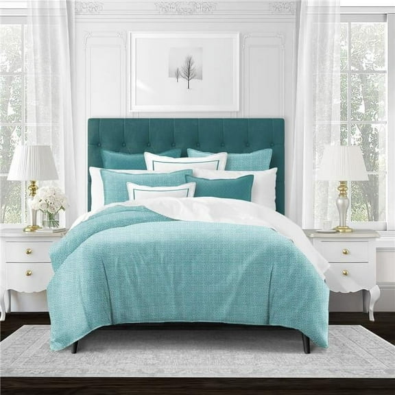 Bishop Turquoise Twin Size Comforter & 1 Pillow Sham Set - 3 Piece