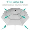 thumbnail image 2 of Best Choice Products 10ft 3-Tier Solar Patio Umbrella w/ 24 LED Lights, Tilt Adjustment, Easy Crank - Fog Gray, 2 of 7