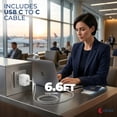 thumbnail image 4 of OXAA Ensemble de Recharge Rapide GaN 65W USB-C pour iOS et Android – Comprend un Câble USB-C vers C de Qualité Supérieure Compatible avec Ordinateurs Portables, MacBooks, iPhone, Samsung, iPads et Appareils Compatibles USB-C, 4 of 7