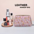 thumbnail image 4 of Seafood Makeup Bag, Large Capacity Travel Cosmetic Bag for Women Girls- Travel Toiletry Bag Leather Portable Waterproof Makeup Case Organizer with Handle, 4 of 4
