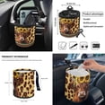 thumbnail image 4 of HUIACONG Leopard Cow Car Seat Covers Full Set of 12 Car Steering Wheel Cover Easy to Install Auto Seat Belt Cover Car Trash Can Car Organizer Rear View Mirror Protector Fit for Most Car SUV, 4 of 6