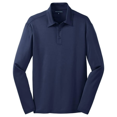 Port Authority Men's Silk Touch Performance Long Sleeve Polo Shirt