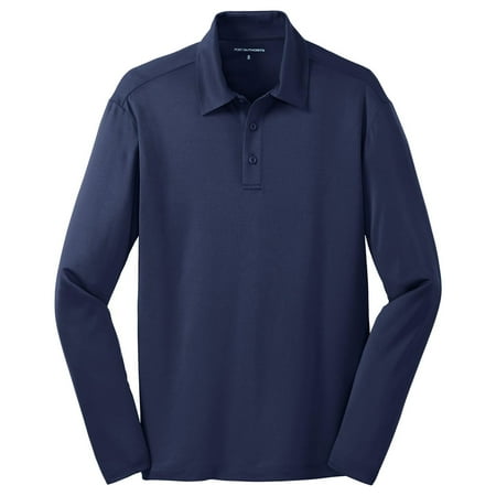 Port Authority Men's Silk Touch Performance Long Sleeve Polo