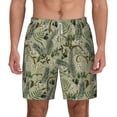 thumbnail image 2 of Picia Tropical Plants Green pattern Mens Swim Trunks with Compression Liner Stretch Beach Shorts Quick Dry with Zipper Pockets No-Chafing Board Shorts-X-Large, 2 of 9