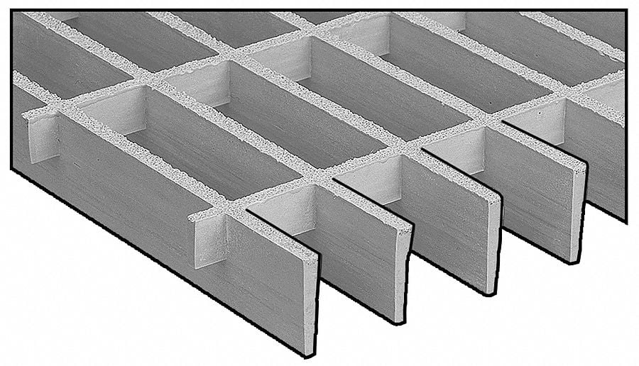 RIGIDEX Fibergrate Moltruded Grating,Span 4 ft.  874070