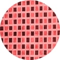 thumbnail image 1 of Ahgly Company Machine Washable Indoor Round Oriental Red Modern Area Rugs, 8' Round, 1 of 4
