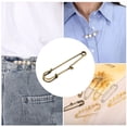 thumbnail image 5 of Uxcell 1 Holes Brooch Pins 2.2 Inch Metal Decorative Collar Safety Pins Clips, Bronze Tone, 20pcs, 5 of 5