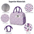 thumbnail image 4 of Lunch Bag Lunch Box for Women Reusable Insulated Lunch Bags,Water-Resistant Concept Pink and Ultraviolet Pineapple Cooler Lunch Tote Bag, Large Capacity for Work Travel Picnic, 4 of 6