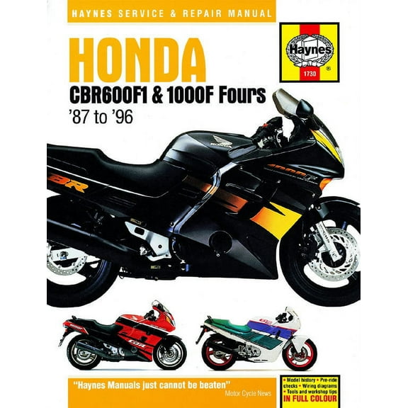 Honda CBR600F1 & 1000F Fours (87-96) Haynes Repair Manual ^