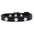 thumbnail image 1 of Snowflake Widget Dog Collar Black Size 20, 1 of 1