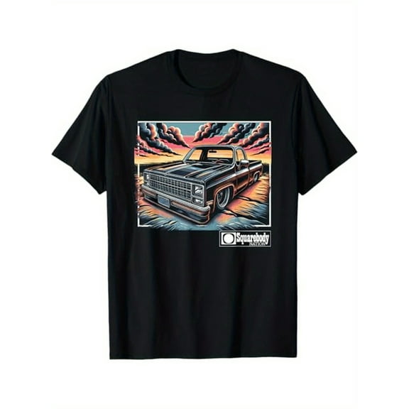 Classic Square body Squarebody Life Sunset T-Shirt, 100% Cotton, Gift for Men Dad Mom Friends, S-XXXL, Black