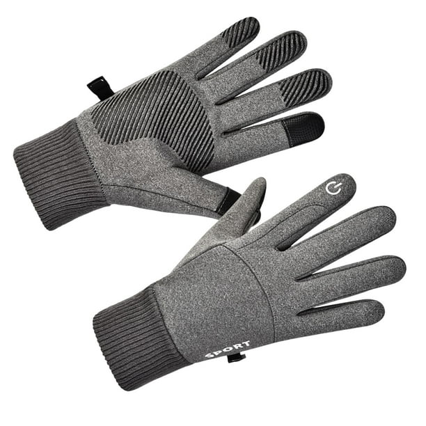 Guantes de ciclismo resistentes al desgaste antideslizantes cálidos para deportes al aire Gris claro XL Macarena Guantes de ciclismo de invierno Macarena Guantes de ciclismo de invierno