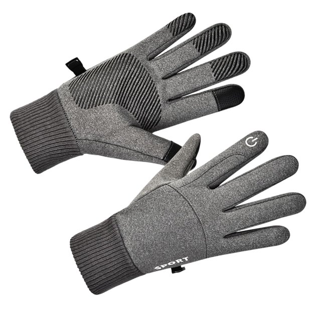 Guantes de ciclismo resistentes al desgaste antideslizantes cálidos para deportes al aire Gris claro XL Macarena Guantes de ciclismo de invierno Macarena Guantes de ciclismo de invierno