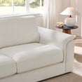 thumbnail image 6 of ReNest Modern Upholstered Curved Sofa, Comfortable Comfy Sofa for Living Room with High-Density Foam and Wood Frame, Cream, 6 of 9