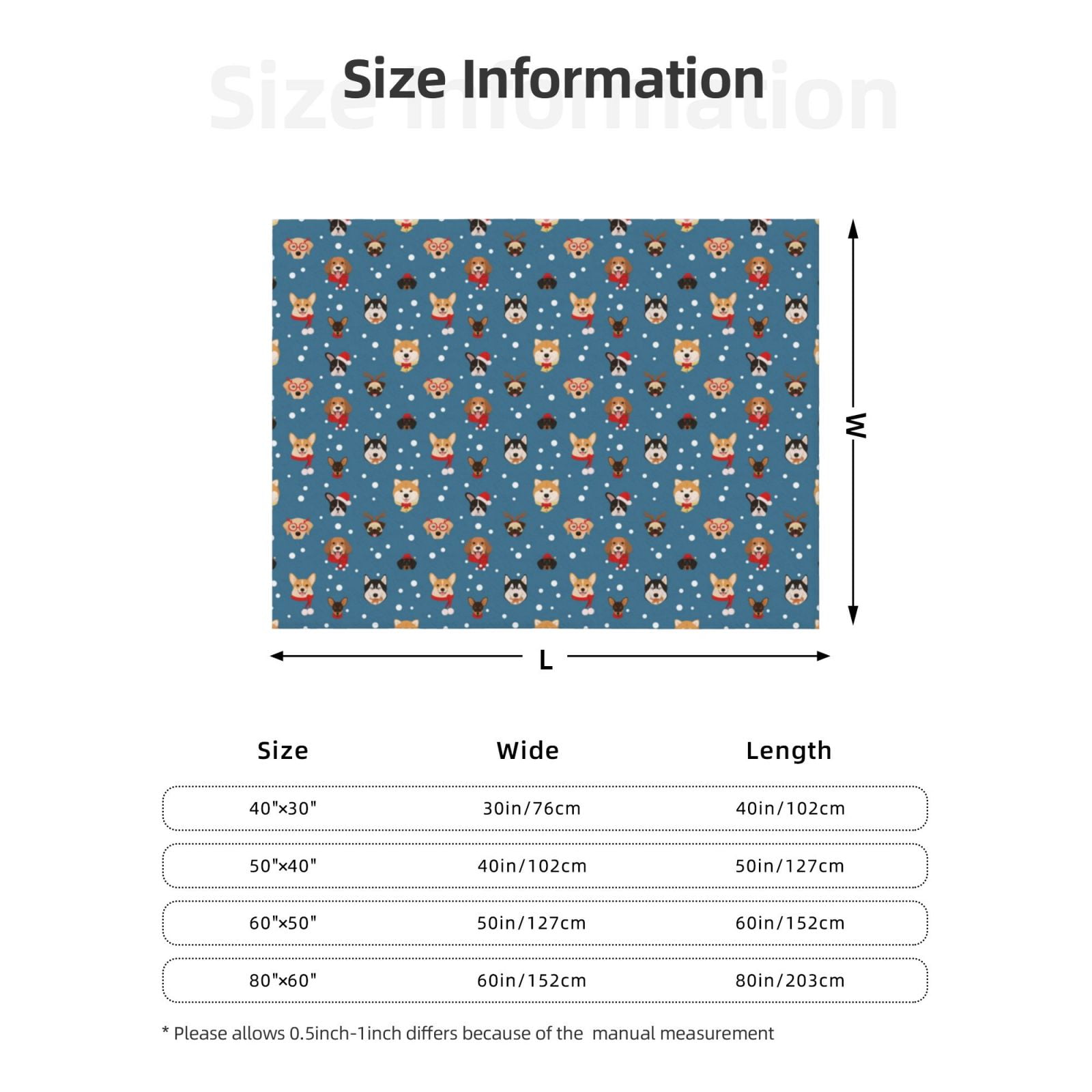 Throw Blanket for Couch - Christmas Cute Dog Puppy Soft Comfy Lightweight Cozy Warm Throw Blanket, Fuzzy Plush Flannel Blanket & Throws for Sofa and Bed All Season